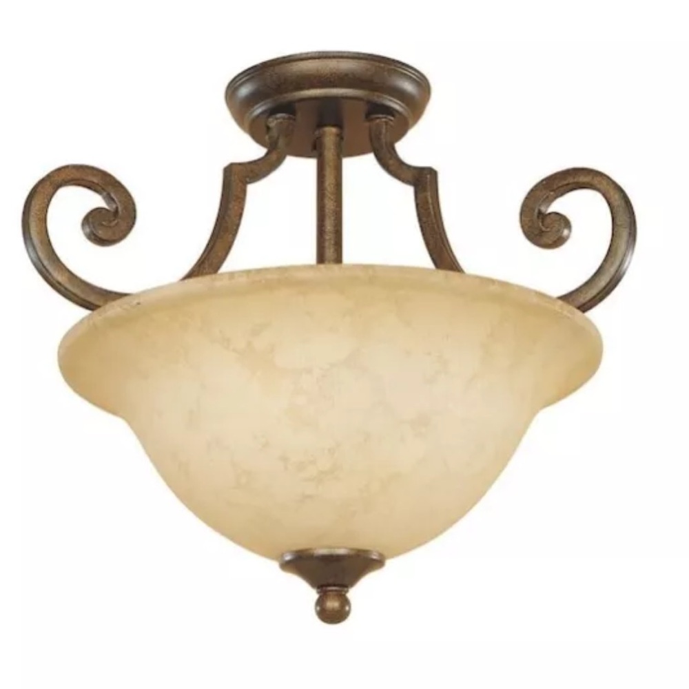 Designers Fountain 81811-FSN 2-Light Semi Flush Forged Sienna Finish Lamp